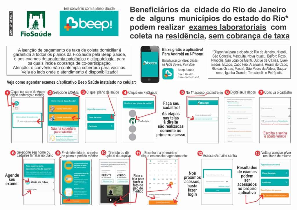 Agendamento de Exames e Vacinas em Casa, sem taxa